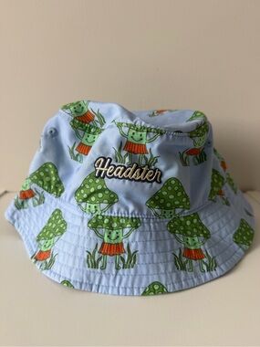 Headster Kids Light Blue Happy Fungi Bucket Hat 2-7Y (S/M)
